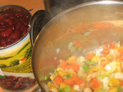 Bohnensuppe mit Gemüse